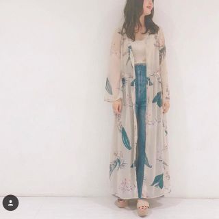 ミスティック(mystic)の新品タグ付き♡大人気花柄ガウンワンピース(ロングワンピース/マキシワンピース)