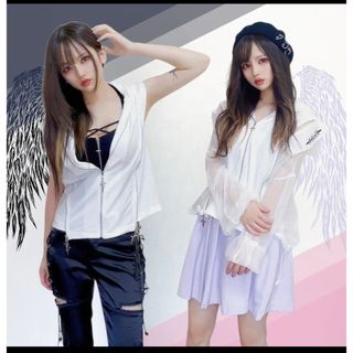 ニーアクロージング(NieR Clothing)のNieR 夏用3WAY VISUAL 9ZIP OUTER【WHITE】(パーカー)