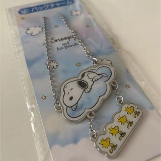 スヌーピー(SNOOPY)のSNOOPY スヌーピーくじ ローソン  バッグチャーム ウッドストック 未使用(キャラクターグッズ)