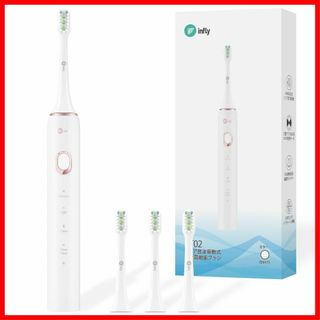 infly PT02 電動歯ブラシ 替えブラシ3本セット 音波式 キャップ付き (その他)