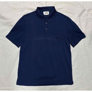 エルメス(HERMES)の正規品!!! 90s HERMES ネイビー ポロシャツ(ポロシャツ)