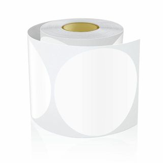 【在庫処分】白 カラーラベル 丸型 90mm 床用サインステッカー 防水 再剥離(その他)