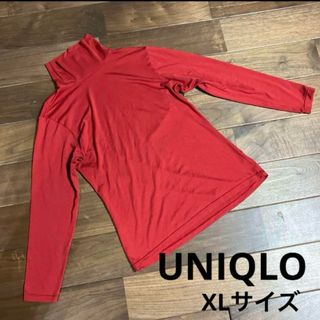 UNIQLO ユニクロ 首つき ヒートテック 赤 レッド XL 中古 秋冬