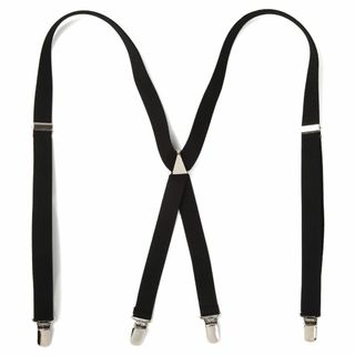 【人気商品】[ピース工房] サスペンダー X型 無地 2cm幅
