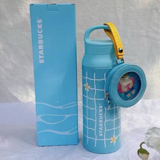 海外　スターバックス　サマー　ブルー　タンブラー　ベアリスタ　ポーチ付き