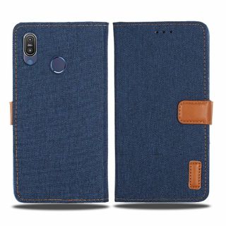 【 Viesa 】 新型モデル デニム デザイン ケース 手帳型 ZenFone