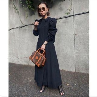 アメリヴィンテージ(Ameri VINTAGE)のAMERI PUFF SLEEVE SET UP DRESS(ロングワンピース/マキシワンピース)