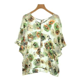 boutique NICOLE ブティック　ニコル ブラウス M 白 【古着】【中古】【送料無料】(シャツ/ブラウス(長袖/七分))