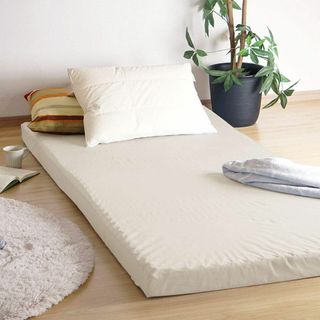 西川正規品 ワンタッチ フィットシーツ シングル 横幅91cm敷き布団用 (クリ