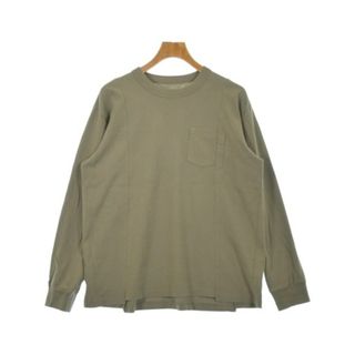 sacai サカイ Tシャツ・カットソー S カーキ 【古着】【中古】【送料無料】