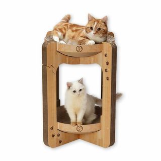 【特価セール】猫壱 バリバリボウルタワー (レギュラー, ライトブラウン)(猫)