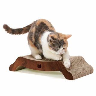 【特価商品】猫用 爪とぎ 猫壱 バリバリベッド Ｍ ダークブラウン(猫)
