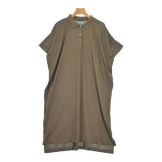 ミズイロインド(mizuiro ind)のmizuiro ind ミズイロインド ワンピース M カーキ 【古着】【中古】【送料無料】(ひざ丈ワンピース)