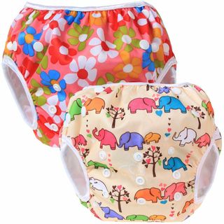 Teamoy 水遊びパンツ 2点セット 0-3歳 赤ちゃん用 ボタンでサイズ調整