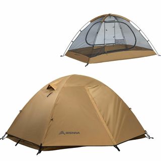 【特価セール】BISINNA テント 2人用 二重層 超軽量2.16kg アウト