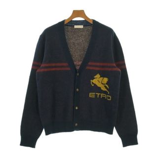 エトロ(ETRO)のETRO エトロ カーディガン M 紺 【古着】【中古】【送料無料】(カーディガン)
