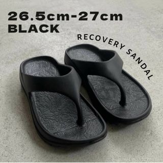 新品｜リカバリー トングサンダル 黒 43-44 レディース メンズ スポーツ(サンダル)
