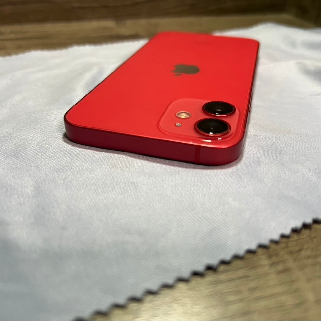 iPhone12 64G レッド SIMロック解除(ケース付) Apple - アップル iPhone12 mini 64GB レッド au SIMロック解除