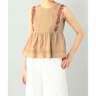 Greace Continental 刺繍ノースリーブトップス