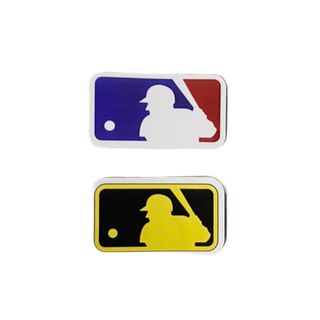 ★メジャーリーグ　MLBロゴ　ゴールドMLBロゴ　ワンポイント防水ステッカー2枚