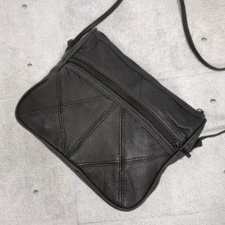 00s archive leather sacoche intrecciato