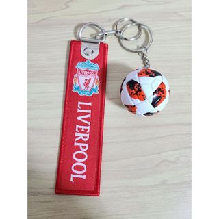 サッカー　リヴァプール　Liverpool 3Dボール　セット　キーホルダー