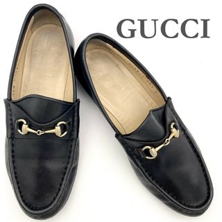 GUCCI ビットローファー レザー Ｕチップ ブラック 1331A
