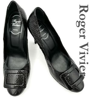 ロジェヴィヴィエ(ROGER VIVIER)の■激レア■ Roger Vivier パイソン ハイヒール ブラック 1486T(ハイヒール/パンプス)
