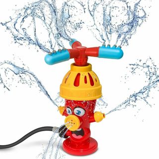 OBEST スプリンクラー 消火栓のおもちゃ 回転噴水 屋外水遊び 夏の日 親子