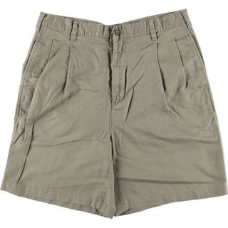 ラルフローレン(Ralph Lauren)の古着 90年代 ラルフローレン Ralph Lauren CHAPS チャップス ツータック コットン×リネンショーツ ショートパンツ メンズw34相当 ヴィンテージ /eaa572229(ショートパンツ)