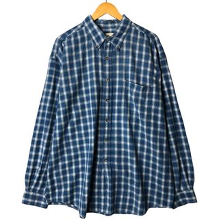 エディーバウアー(Eddie Bauer)の古着 エディーバウアー Eddie Bauer 長袖 ボタンダウンチェックシャツ メンズXL相当 /eaa568570(シャツ)