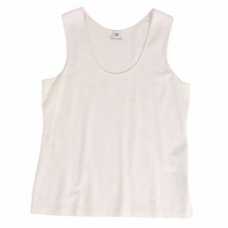 エルメス(HERMES)の美品 エルメス HERMES シャツ ブラウス タンクトップ ノースリーブ コットン トップス レディース 38(M相当) アイボリー(キャミソール)