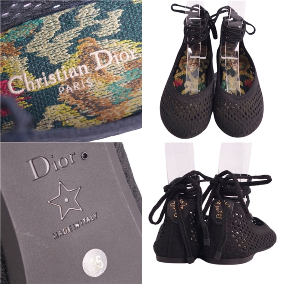 Dior クリスチャンディオール メッシュ ストラップパンプス 35 Christian Dior - 未使用 クリスチャンディオール Christian