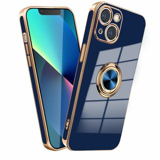 【色:ネイビーブルー_サイズ:iPhone13】MiaoKeDa iPhone 