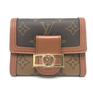 ルイヴィトン(LOUIS VUITTON)のルイヴィトン LOUIS VUITTON ポルトフォイユ・ドーフィーヌ M68725 3つ炉財布 財布 ウォレット 3つ折り財布 モノグラムリバースキャンバス ブラウン 未使用(財布)