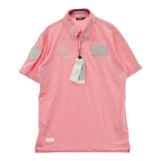 サイズ：L KAPPA GOLF カッパゴルフ  半袖ポロシャツ ボタンダウン  ピンク系 [240101413743] ゴルフウェア メンズ ストスト(ウエア)