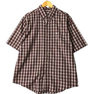 カーハート(carhartt)の古着 カーハート Carhartt チェック柄 ボタンダウン 半袖 ワークシャツ メンズXL相当 /eaa572354(シャツ)