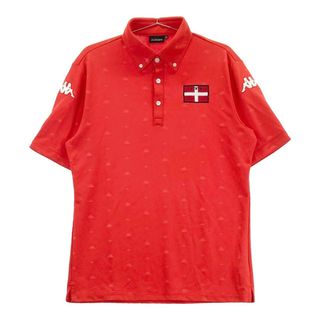 サイズ：O KAPPA GOLF カッパゴルフ  半袖ポロシャツ 総柄 レッド系 [240101419969] ゴルフウェア メンズ ストスト(ウエア)