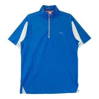 サイズ：XO PUMA GOLF プーマゴルフ 1212A0515728 ハーフジップ 半袖Tシャツ  ブルー系 [240101423416] ゴルフウェア メンズ ストスト(ウエア)