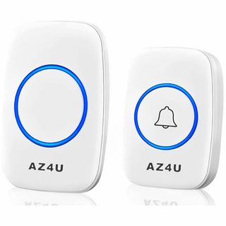 AZ4U ワイヤレスチャイム インターホン 電池式 ドアベルキット 工事不要 防(その他)