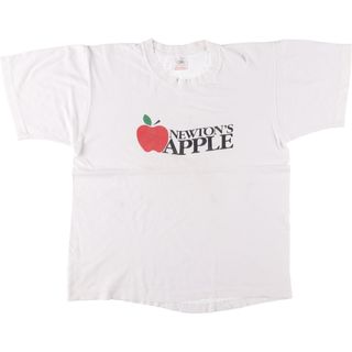 フルーツオブザルーム(FRUIT OF THE LOOM)の古着 80年代 フルーツオブザルーム FRUIT OF THE LOOM NEWTON'S APPLE プリントTシャツ USA製 メンズL相当 ヴィンテージ /eaa566822(Tシャツ/カットソー(半袖/袖なし))