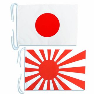 国旗 日の丸 日本国旗 と 海軍旗 旭日旗 HomKin 軍艦旗 30cm X 