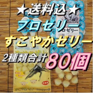 KBファーム プロゼリー すこやかゼリー ２種類合計80個(虫類)