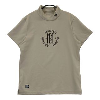 サイズ：2 MASTER BUNNY EDITION マスターバニーエディション 2024年モデル ハイネック 半袖Tシャツ ラメロゴ ベージュ系 [240101488542] ゴルフウェア レディース ストスト