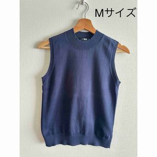 ユニクロ　ノースリーブ　紺色　Mサイズ