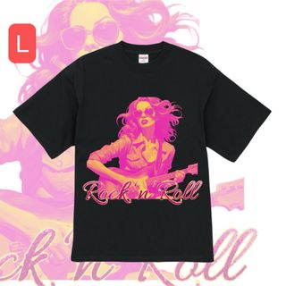ハイクオリティー Tシャツ ロックンロール　ネオンカラー　Lサイズ