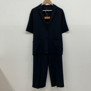 フリークスストア(FREAK'S STORE)の【イオン広店】 中古 FREAK'S STORE | フリークスストア セットアップ リネンタッチ ショートスリーブジャケット パンツ 1149248900289 ブラック サイズ：S 【110】(セットアップ)