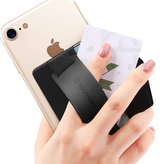 [Sinjimoru] スマホスタンド カード入れ、落下防止 ハンドストラップ 
