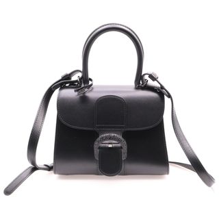 DELVAUX デルボー ブリヨン ミニ フル ストラス バックル ブラック レザー 2WAY ショルダーバッグ ハンドバッグ 限定品(ハンドバッグ)