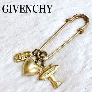 ジバンシィ(GIVENCHY)の希少 GIVENCHY ジバンシー ハート 飛行機 モチーフ 安全ピン ブローチ(ブローチ/コサージュ)